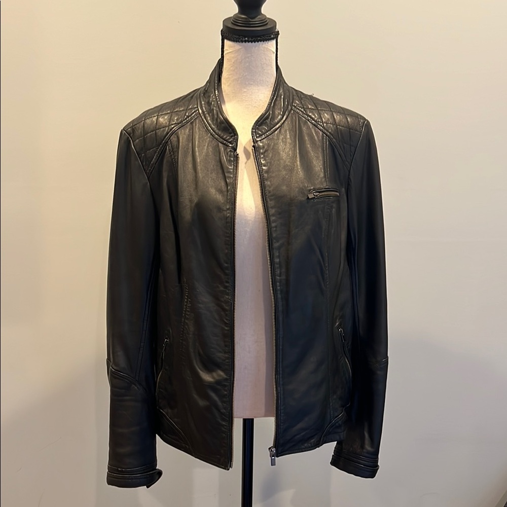 Women's Black Leather Jacket